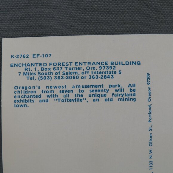 Vintage Postcard - Enchanted Forest Entrance Building - Smith Western - Picture 3 of 4